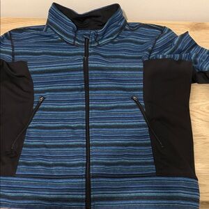 Blue and Black Striped Jacket